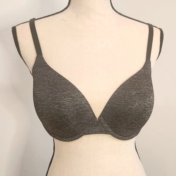 Victor's Secret Uplift Semi Demi Bra.  Heather grey/ black.  36D - Picture 1 of 4